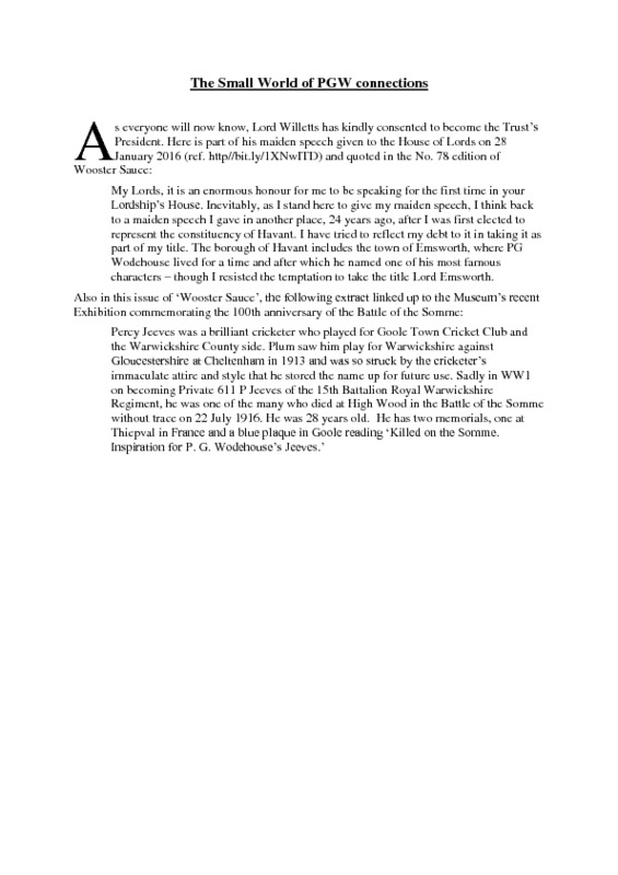PG Wodehouse connections.pdf
