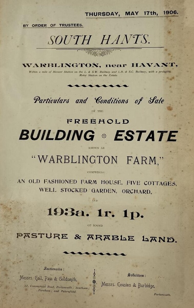 Warblington Estate sale, 1906. EMHT2090